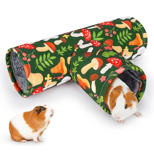 Glittme Túnel de porquinho da índia lavável na máquina, esconderijo de porquinho-da-índia, portátil,