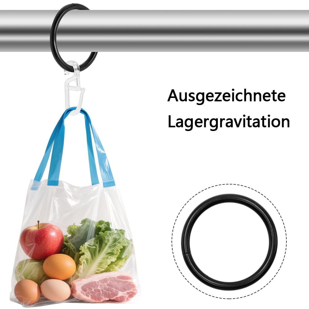 SET DI 50 Ganci per Tende E Anelli – Anelli per Tende Con Ganci in Plastica per EUR 16,99 - IT