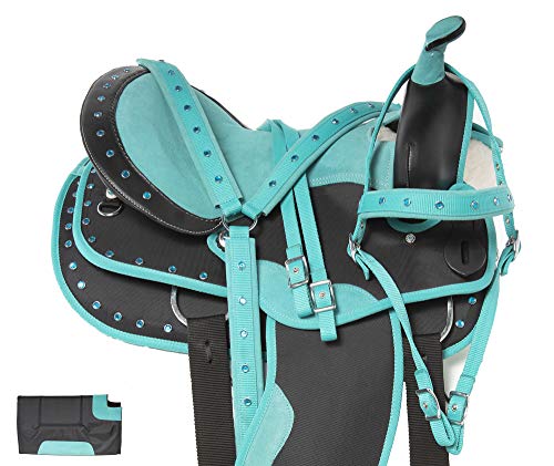 Acerugs Beautiful Western Pleasure Trail Barrel Racing Show Horse Saddle Free TACK Set