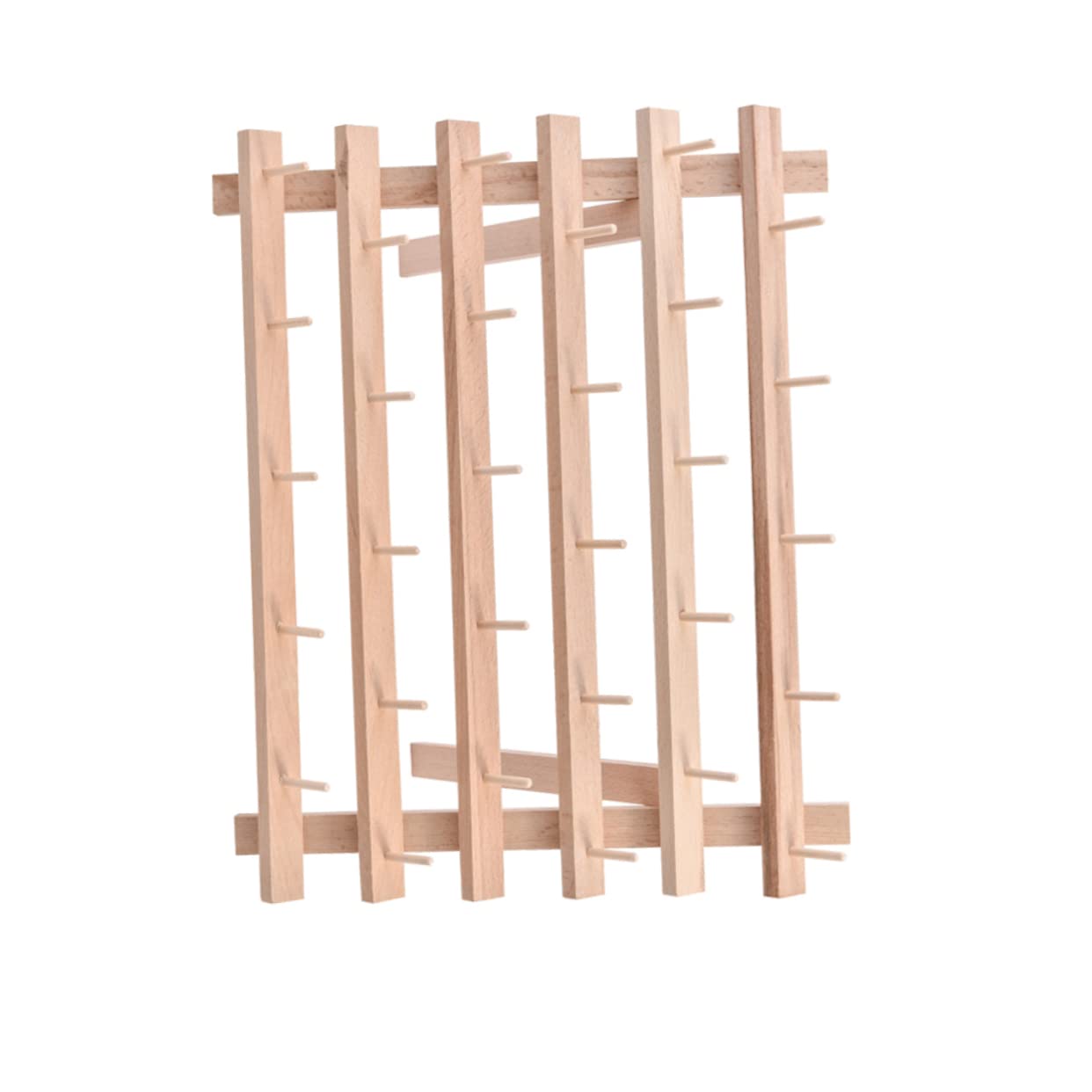 Portahilos Plegable de Haya para 30 Carretes de Costura