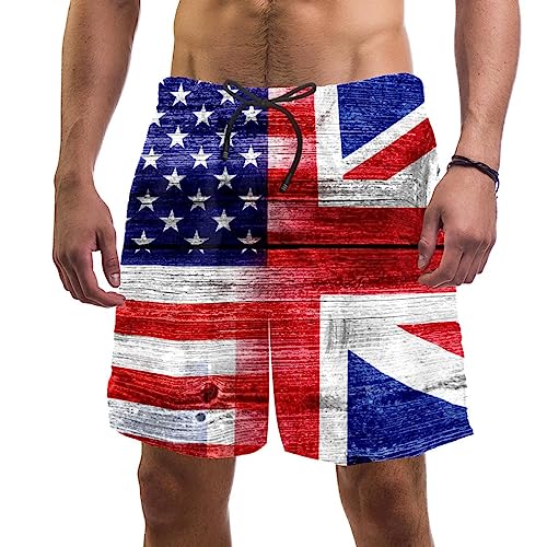 Maillots de bain hommes drapeau américain séchage rapide pour la plage