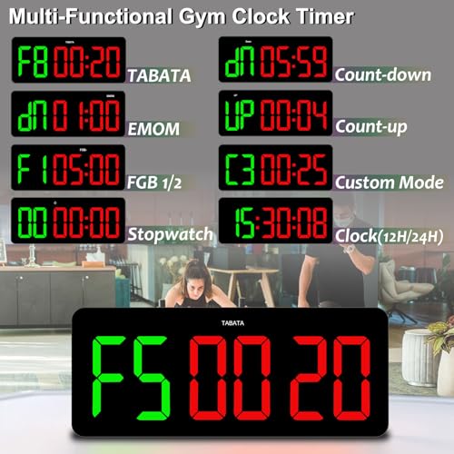 Gym Clock Timer for Tabata/FGB/EMOM Interval Workout - Image 3
