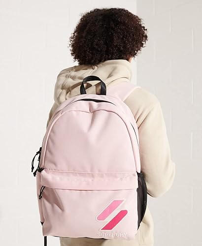 Vista 3 de Superdry Mochila Code Montana para hombre, compartimento principal con cremallera, Roseate Pink, talla única , Mochilas tipo mochila