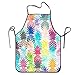 Grembiuli da Cucina Ananas Tropicale Hawaiano Grembiule in Cucina Professionale Cucina Grembiuli Multiuso Grembiule Stampato per Ristorante, Barbecue, Caffetteria, 52X72Cm