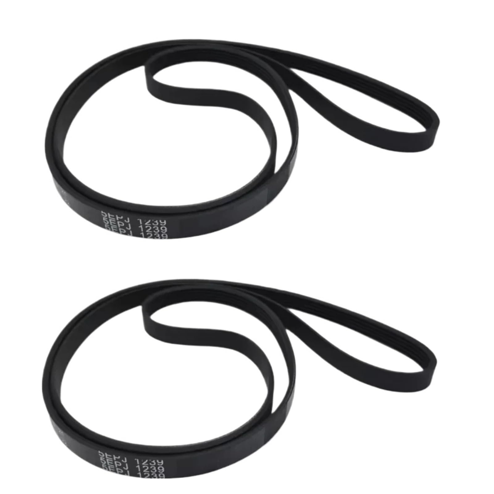 EEZII 5EPJ1239 Washing Machine Belt 5 PJE 1239 1239J 5EL, Compatible For Midea, Drum Washing Machine Belt 12638100000251(2pcs 5EPJ1239)