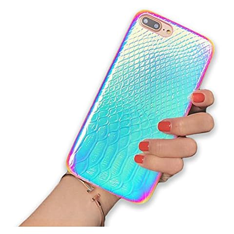 Black Soup Iridescent Mermaid Unicorn Reflective Protective Snake Skin Rainbow Cover Phone Case Cover