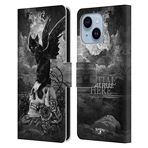 Coque cuir portefeuille iPhone 14 Plus personnalisable Paracelse