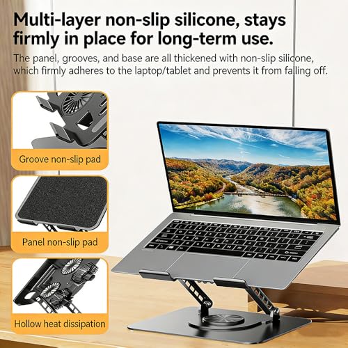 Soporte para Laptop con Ventiladores y Altura Ajustable miniatura 5