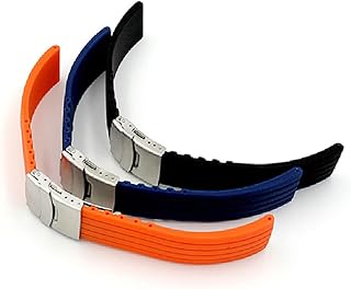 Pulseira De Substituição De Pulseira De Relógio Macia Pulseira De Relógio De Liberação Rápida Pulseira De Relógio De Silicone Pulseira De Relógio 20Mm Listras Verticais