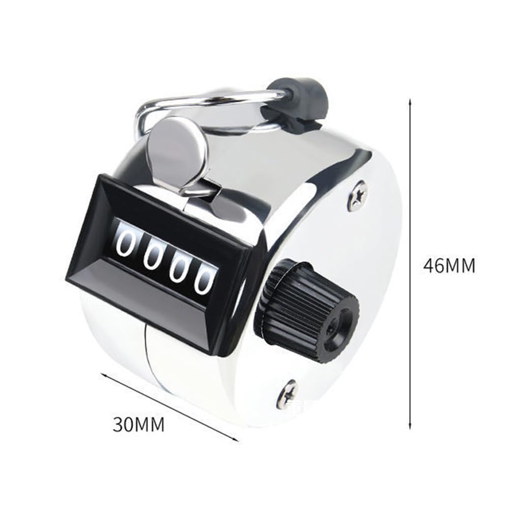 Metallo Contatore Manuale, Contatore Clicker A 4 Cifre, Contatore A Mano In Metallo, 4 Cifre Contatore Meccanico, 2 Pezzi Klicker Counter, Manual Contatore, Per Contare Sport, Allenatore, Scuola, Golf