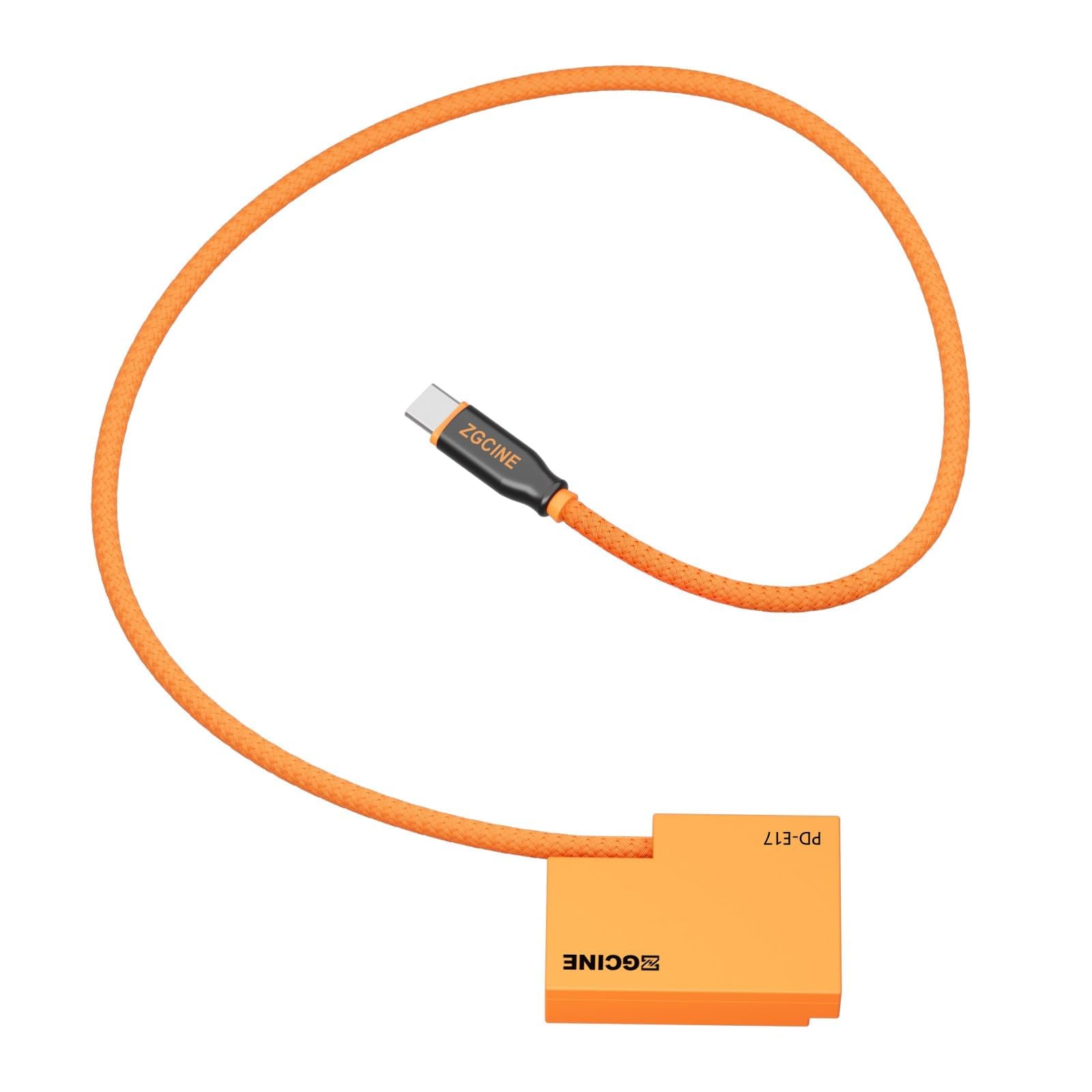 Câble Fausse Batterie USB-C PD Pour Canon LPE17 – 60 Cm – Compatible EOS RP, R50, R10, M50, M6 Mark II…