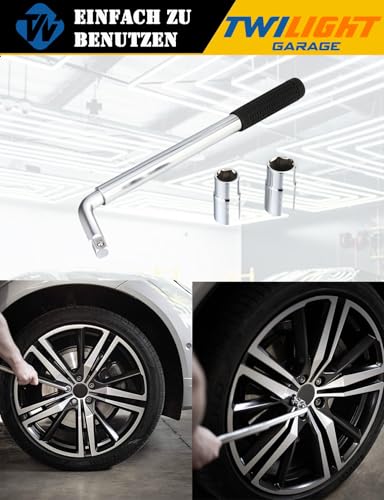Soporte de rueda extensible telescópico con vasos dobles para aflojar tuercas de coche y camión 4