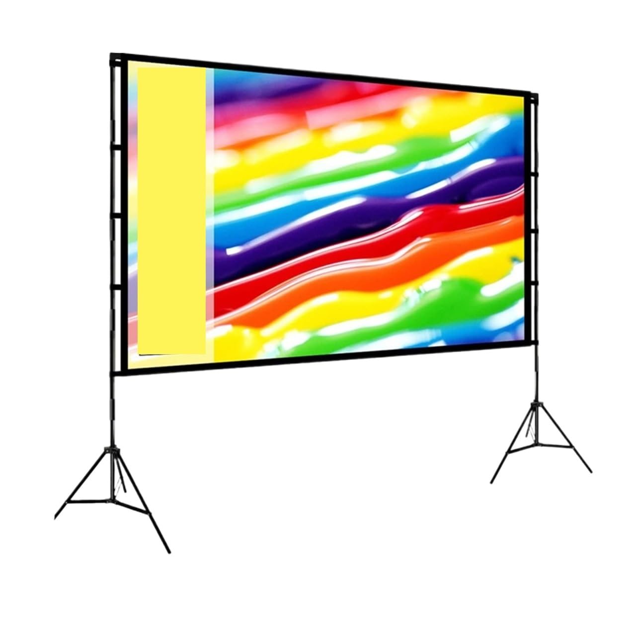 Pantalla De Proyector con Soporte Blanco Suave Y Sin Arrugas