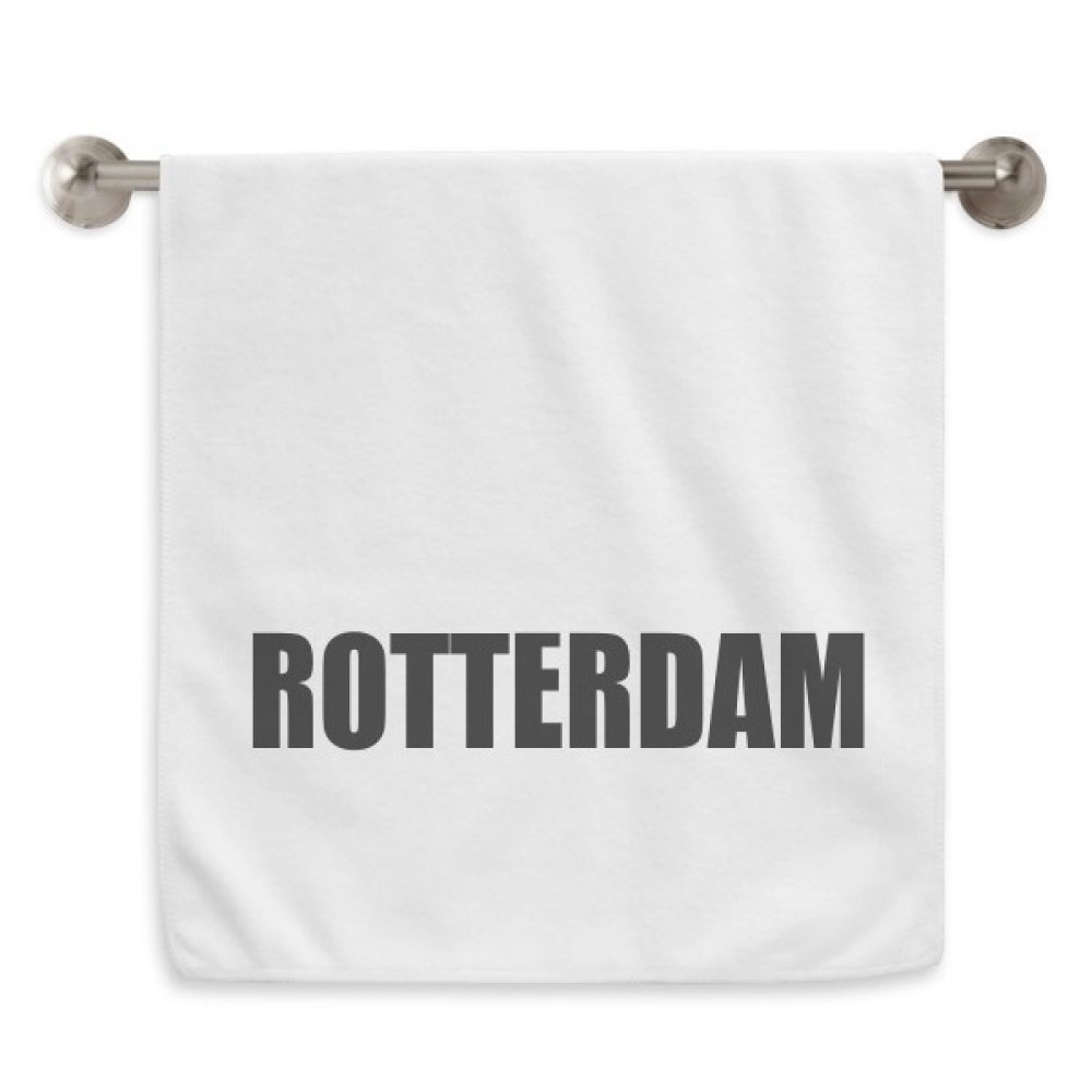 Serviettes Rotterdam Pays-Bas de 13X29 pouces en coton blanc de qualité
