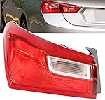 labwork LH Tail Light Replacement for 2016 2017 2018 2019 2020 Chevy Malibu Non-LED Tail Light Lamp Rear Outer Driver Sides