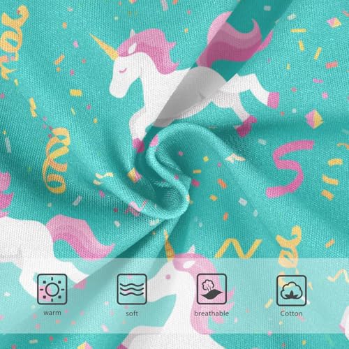 Wusikd Cute Unicorns Girls' Underwear Cotton Funny Girls Briefs Soft Toddler Underwear 2T3