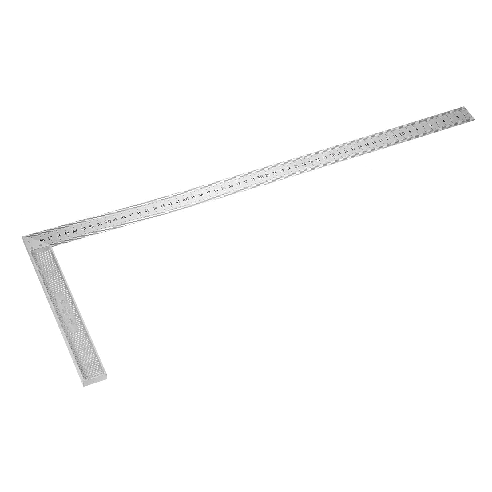 sourcing map Machinist Precision Square Ruler 24" 90 Degree Stainless Steel Engineer Squares L-Type Metal Right Angle Ruler Framing Tool for Professional Carpentry and Woodworking, Silver
