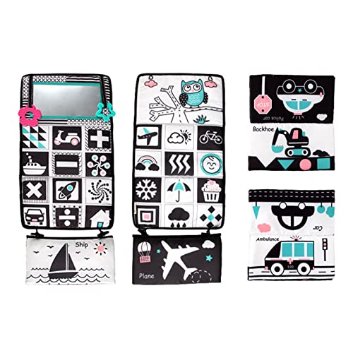 Livro de pano de espelho, Tempo de barriga de espelho infantil, Brinquedos Montessori para bebês, li