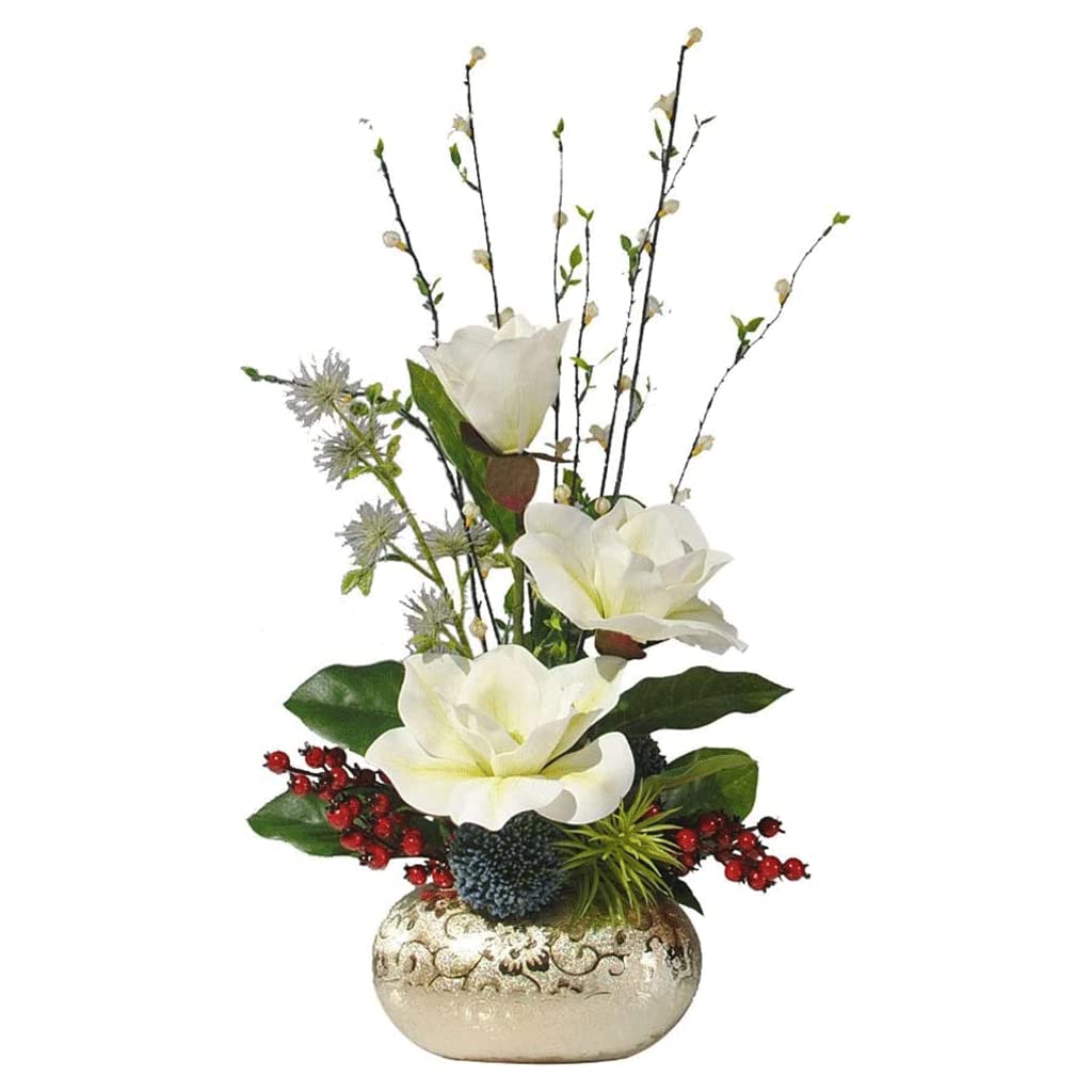 XDLEDMKIZ Orchid Artificial Flowers Artificial Flowers Floral Decoration Artificial Phalaenopsis Flowers Porcelain Vase Faux Orchids Botanical Flower Arrangement natural