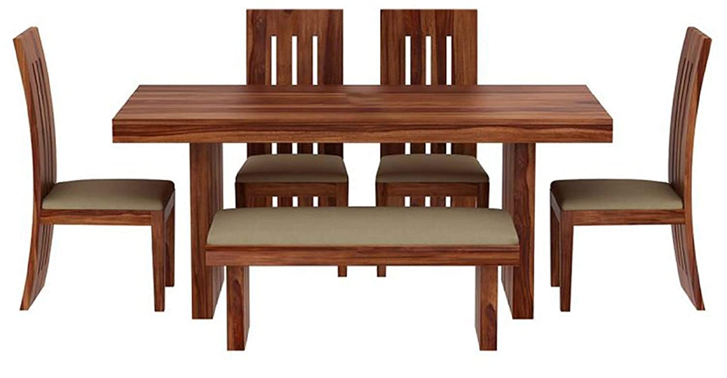 Buy Woodenio Dining Table 6 Seater with Chairs Set | Dining Table Set ...