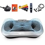 LifePro Waver Plateforme Vibrante pour Drainage Lymphatique Et Activation Musculaire, Vibration Plate pour Entraînement Complet avec 2 Loop Bands, 4 Bandes De Résistance Et Télécommande – Blanc