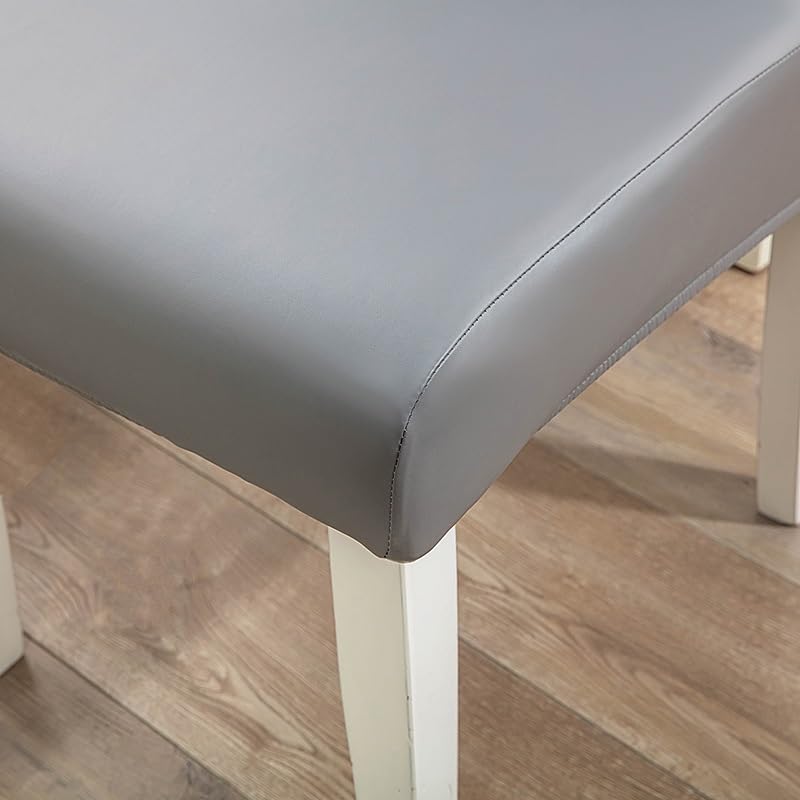 Moderno Coprisedie Pelle Impermeabile 2/4/6 Pezzi Coprisedia Elasticizzati,Copri Sedia Da Cucina Fodera Per Sedia Tinta Unita Con Schienale Per Sala Pranzo Hotel Banchetto Party Decor ( Color : #1 , S - 4