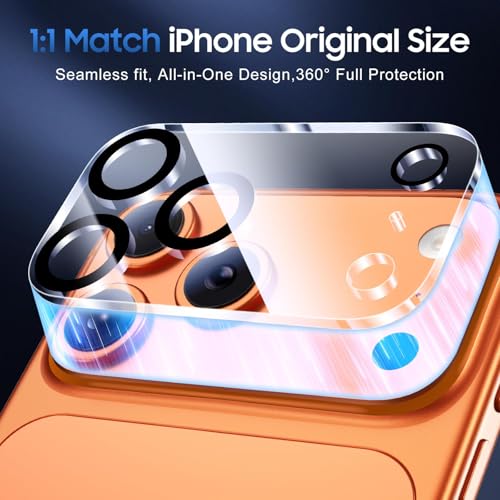 Image of PreCure (3 Pack) Camera Lens Protector Compatible with iPhone 17 Pro - [Drop Protection] 9H Tempered Glass Camera Cover Screen | Ultra-Clear, Scratch Resistant | [Not for 17 Pro Max]
