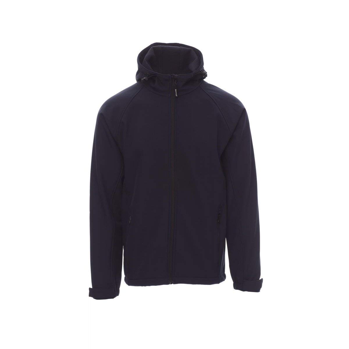 PAYPER Giacca con Cappuccio Uomo Soft Shell Gale TRASPIRABILE Impermeabile (L, Navy)