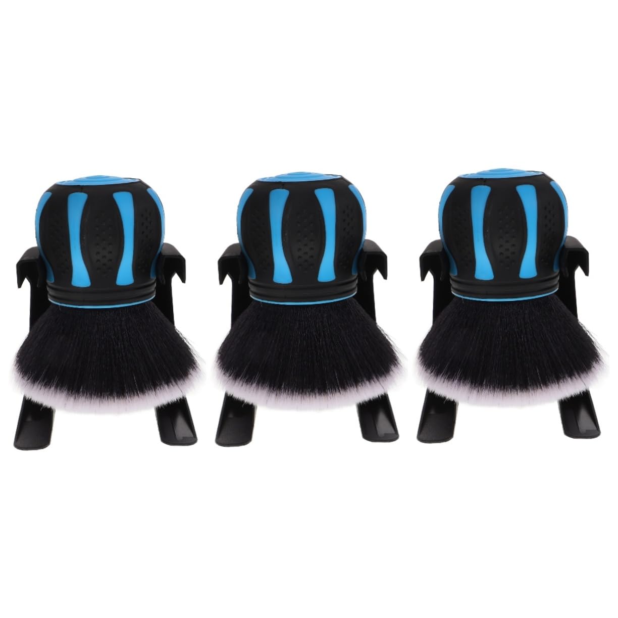 ULTECHNOVO 3pezzi Spazzola Detailing per Auto con Manico Stabile e Supporto Spazzola per Pulizia Ventilazione Interna Elegante di Strumenti per Detailing Auto e Casa Pulizia Senza Graffi