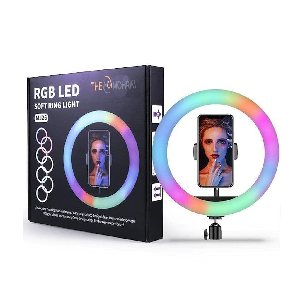 The Mohrim RGB LED Soft Ring Light MJ26 26CM FOR TIK TOK & Selfie Shoot