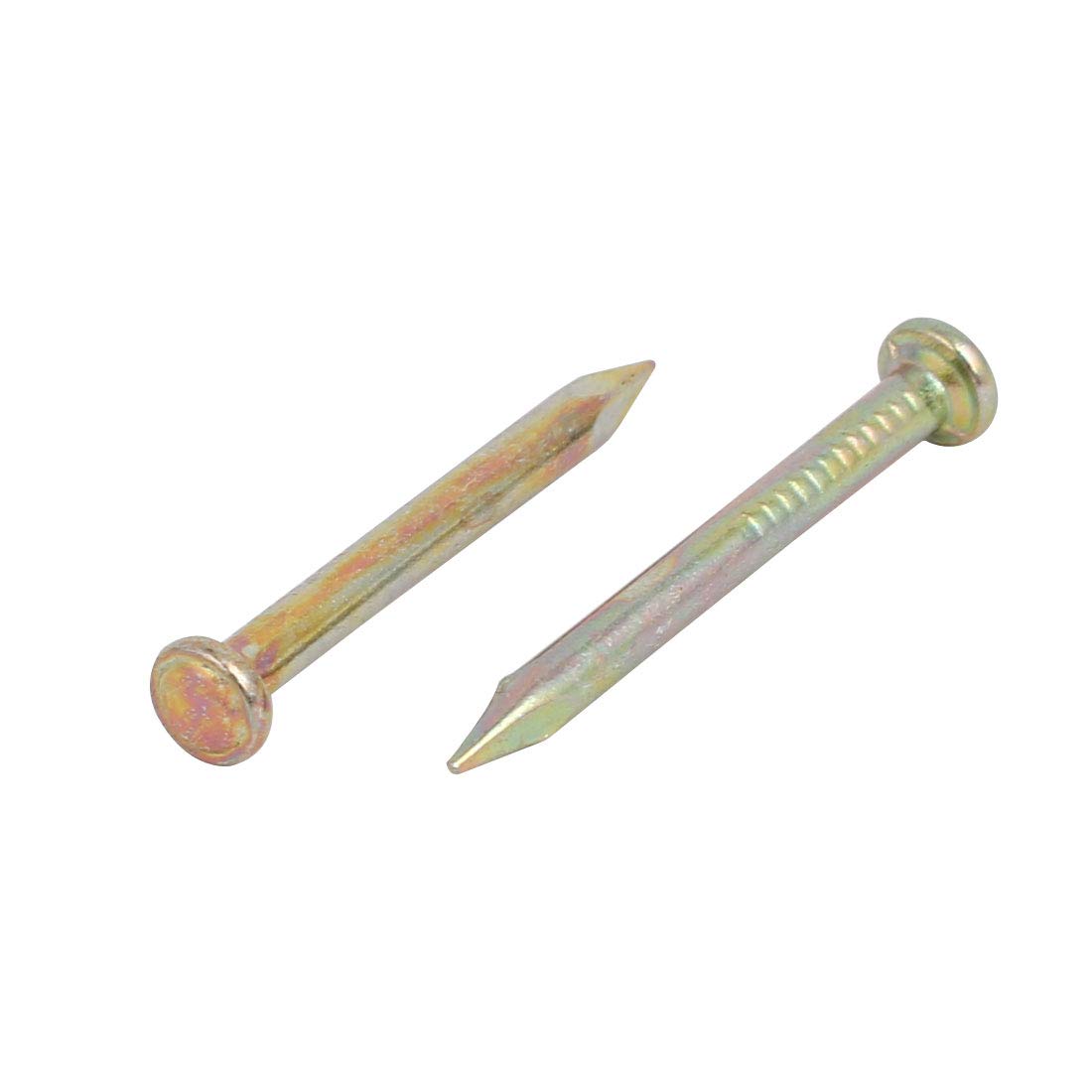 Aexit 25mm Length fastener Fiber Concrete Cement Wall Zinc Alloy Point Tip Wire Nails 300pcs Model:91as328qo683