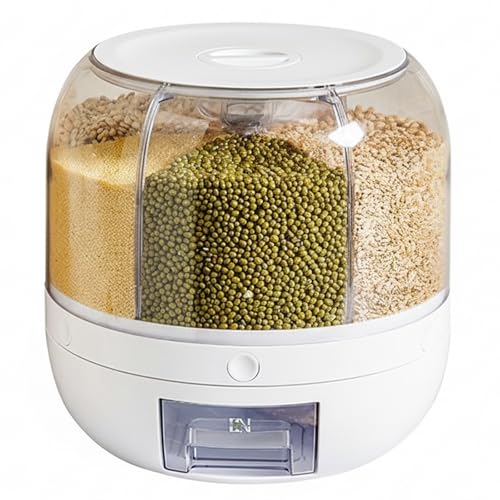 Distributeur de nourriture sèche rotatif pour un comptoir de cuisine rangé