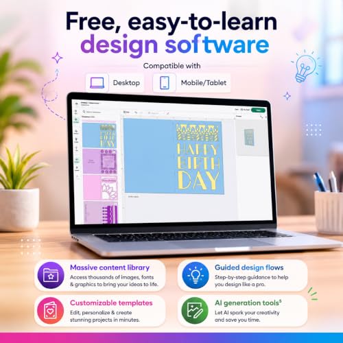 Image of MY PRINT | Cricut Joy 2 Essential Bundle + Digital Content. Smart Compact Cutting Machine - perfect for projects like custom cards, simple decals & labels