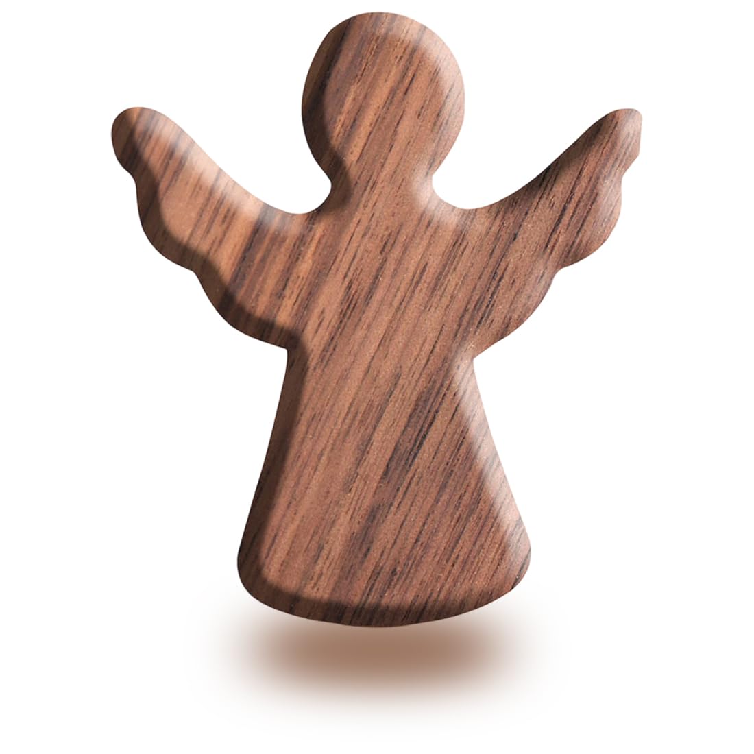 Olivenholz-Schutzengel, Schutzengel Holz, Holz Olivenholz Taufe Glücksbringer, zur Geburt, Taufe Kommunion und zur Firmung, Schutzengel-Glücksbringer für Familie Freunde Patient, 6 x 5,2 cm