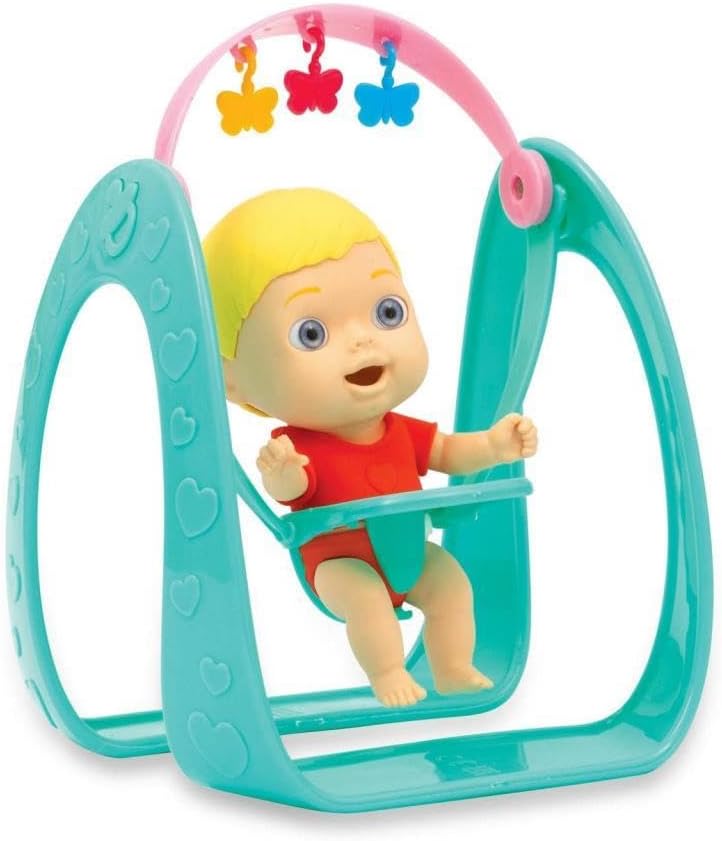 CCB Amicicci Hora de Jugar, Muñeco bebé Mini Blando y Divertido, con un pañal de Colores, con Varios Accesorios, para niñas Desde 3 años