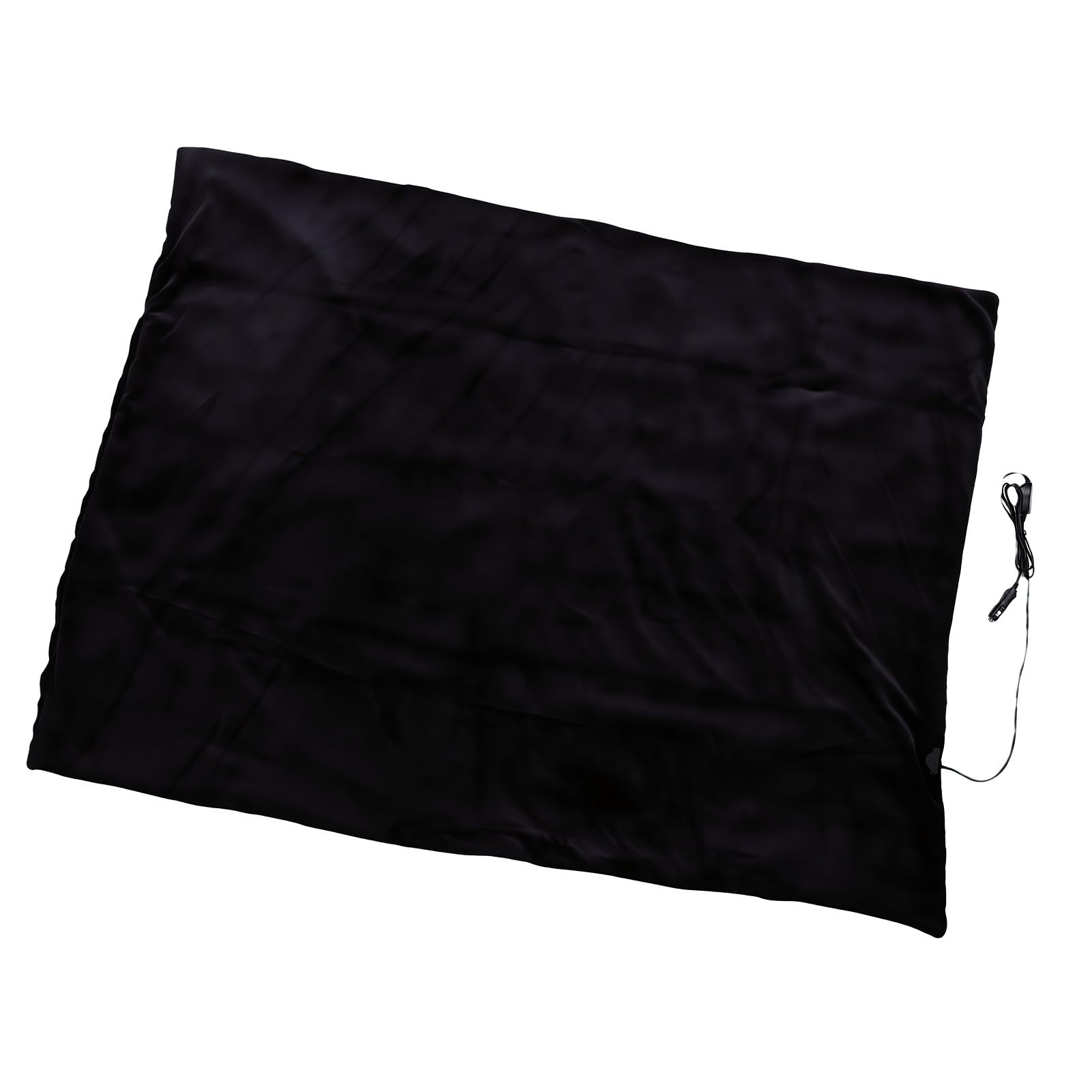 Cryfokt Manta Térmica para Coche 59x39in Franela 12V para Asiento (Black)