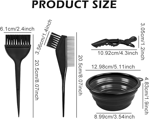 EMVANV 5 PCs Hair Dyeing Set,Hair Dye Coloring Kit — detail view