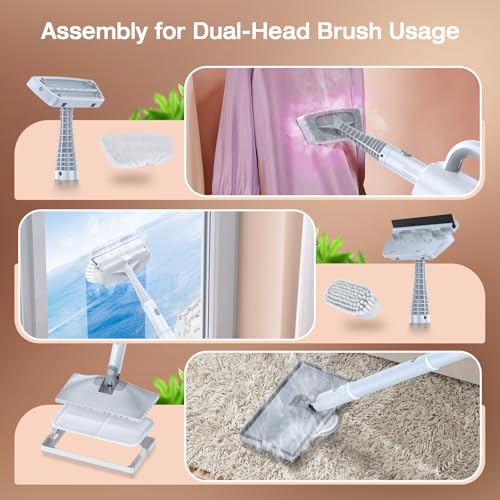 Image of 10-in-1 Steam Mop with Detachable Handheld Steamer, Quick 10s Heat-up for Steam Cleaner, 350ml Tank and 2-Level Control for Cleaning Floor, Carpet, Window, BBQ Grill, Tile, Stove, Clothing and Grout
