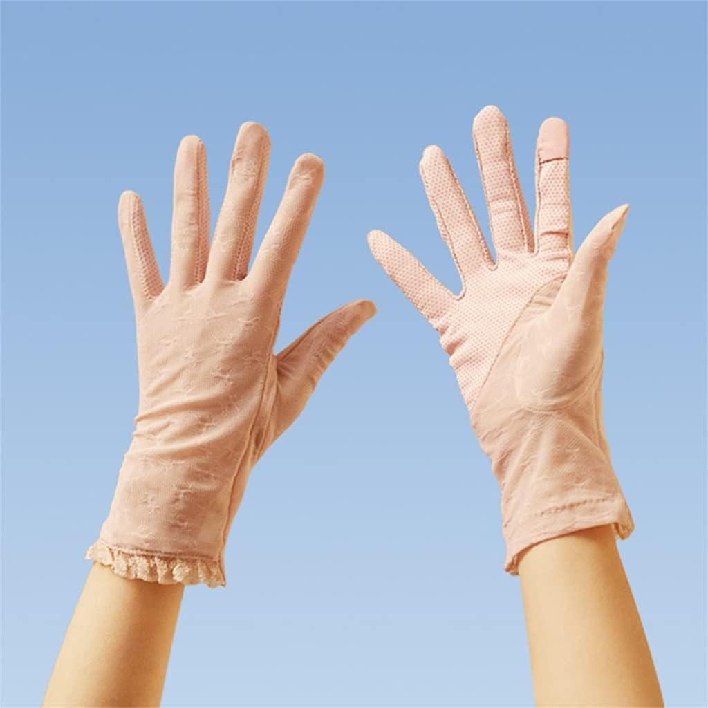 Ice Silk Lace Gloves Ladies Driving and Cycling Thin Hand Socks Touch Screen