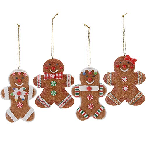 Sea Team Assorted Clay Figurine Ornaments Traditional Gingerbread Man Doll Gingerman Hanging Charms