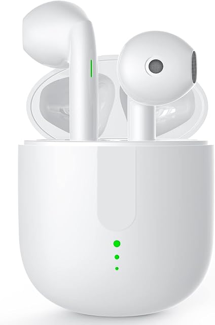 Wireless Headphones,Wireless Earbuds Bluetooth 5.3 Headphones HiFi Stereo Headphones Noise Cancellation in-Ear Built-in Mic with Charging Case, Earphones for iphone/Samsung/Xiaomi/Android/IOS