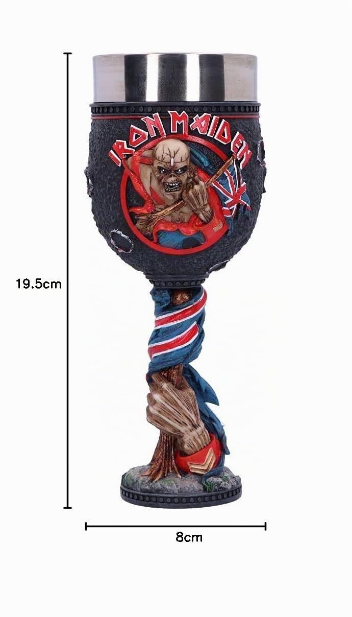 Nemesis Now Iron Maiden The Trooper Kelch, offizielles Lizenzprodukt, 19,5 cm, Rot