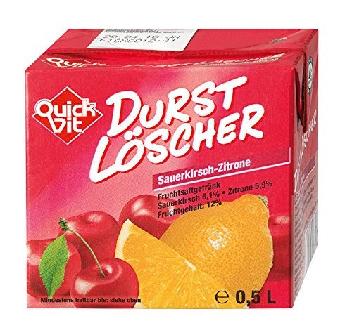 QuickVit Durstlöscher Kirsch/Zitrone, 12er Pack (12 x 500 ml) Cover
