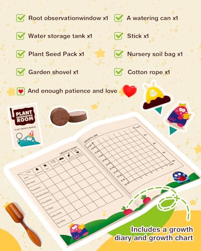 Root Viewer Kit for Kids with 6 Seed Varieties - STEM Science Kits for Kids Age 5-7, 8-12 | Perfect Christmas, Easter, Birthday Gift & School Gardening Project | Learning Educational Gardening Toys