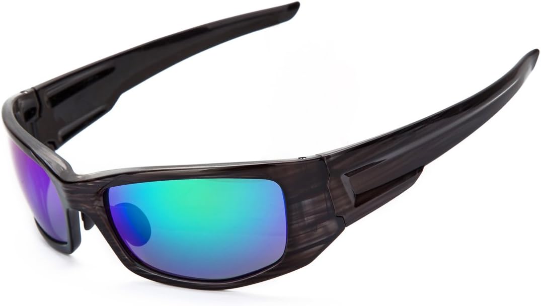 LVXING1 Shieldo Polarized Sports Sunglasses for Men and Women Fashion Driving Fishing Mountain Motorcycle, Mirrored Integrated Polarized Lens Unbreakable Frame SDH002 (Amber-Green)