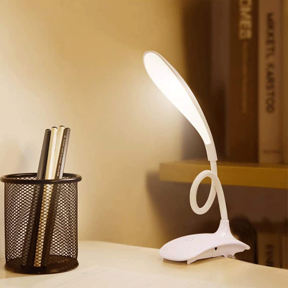 Home Office Luce LED ricaricabile pieghevole a clip lettura tavolo ° tubo regolabile per letto Light lampada lampade da scrivania