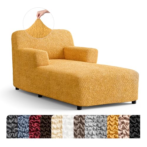 PAULATO BY GA.I.CO. PAULATO BY GA.I.CO. Stretch Chaise Lounge Slipcover 1-Piece Non-Slip – Soft Elastic Lounge Chair Covers – Furniture Protector Washable - Mango (with Armrest 32"-48" Wide) sold by Mamma Mia Covers - Amazon