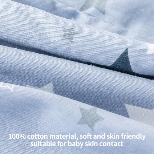 Image of Infant Baby Lounger Replaceable Cover co-Sleeping Newborn Baby Nest Backup Cover Breathable Machine Washable (Blue Star)