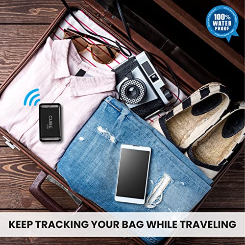 Gps Tracker For Vehicles Assets Kids, Mini Gps Trackers For Dogs, Car Tracker Device: Real Time Worldwide Location Sos Pings Geo-Fencing + Rechargeable Battery Requires Subscription - Cube Tracker Tag #TOP6