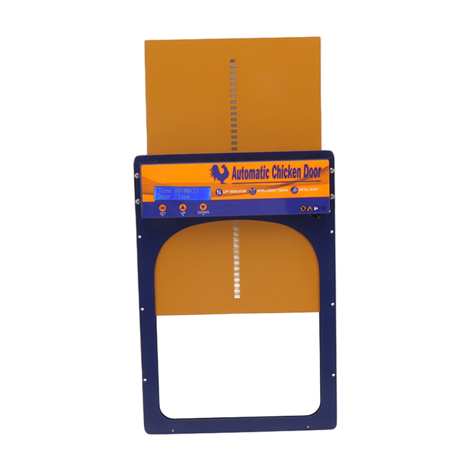 Porta Automatica per pollaio, modalità Manuale, Display LED HD, modalità Timer sicura, apriporta Automatico Domestico per pollaio per Anatre (Blu Gioiello)